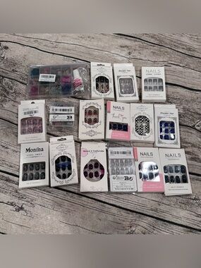 Lot of ~50 Sets New Press On Nails from Amazon, Temu, Squoval